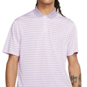 Nike golf lavender dri-fit striped men's polo